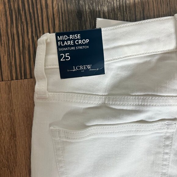 J. Crew Factory Flare Crop Jean White Size 25 NWT BO933 - Picture 5 of 6